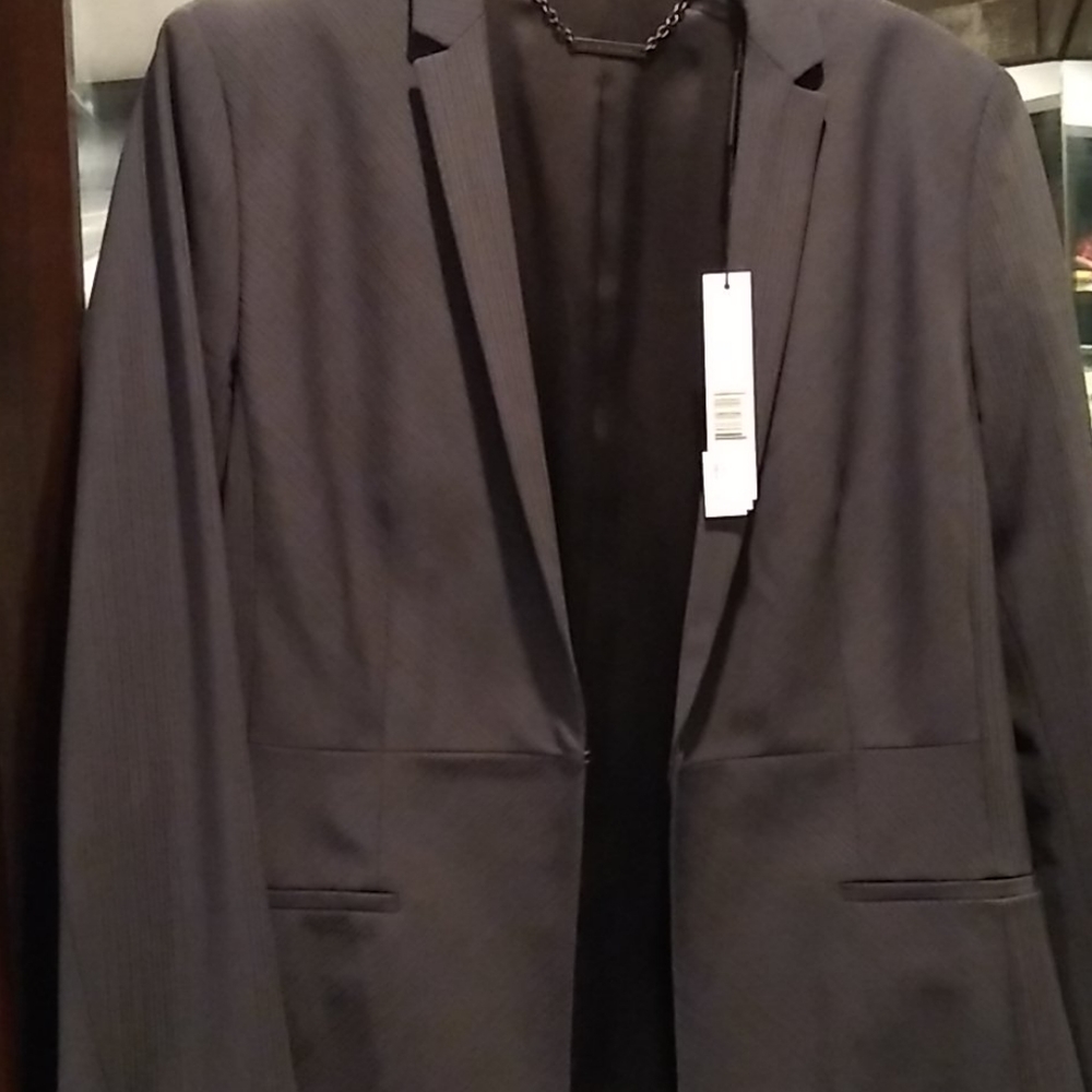 Elie Tahari navy jacket vertical pinstripes Size 6, Nwt Career Work - Picture 2 of 5
